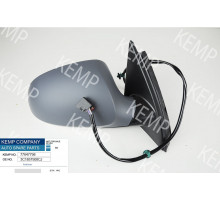 Дзеркало праве електро з обігрівом PASSAT B6 05- (в зборі під фарбування)