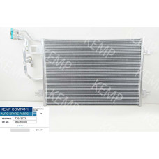 Радиатор кондиционера VW Passat B5 00-05г. Skoda SuperB  02-08г. 618*421(без ос