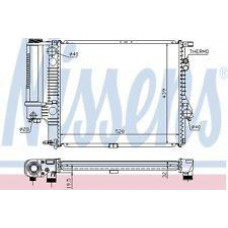 Радиатор BMW E34 520-525 88-95 E39 520. 523. 528. 95-00  520*440