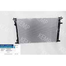 Радиатор Audi-A4 A5 A6 Q5 1.8- 2.0 TFSI./TDI 08г.->720*469 АКП(плоские соты)