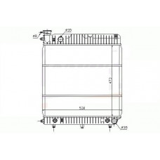 Радиатор Mercedes  207-409 АКПП 86-89 473*530