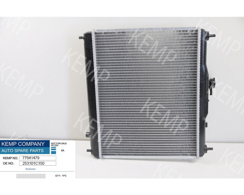 Радіатор Hyundai Getz 02-11 (372 x 495 x 19 mm) плоскі соти