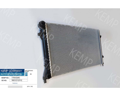 Радіатор Skoda Oktavia VW Cadi Golf Touran А-3 1.4-1.6 2.0 FSI 04->645*405 плоск