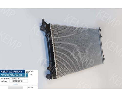 Радіатор Skoda Oktavia VW Cadi Golf Touran А-3 1.4-1.6 2.0 FSI 04->645*405 плоск