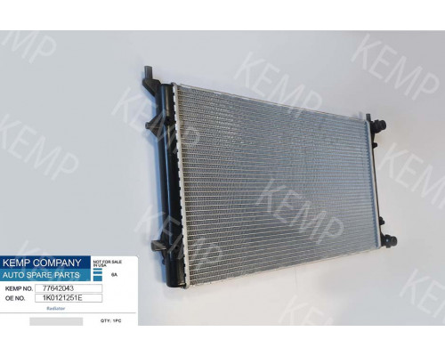 Радіатор Skoda Oktavia VW Cadi Golf Touran А-3 1.4-1.6 2.0 FSI 04->645*405 плоск