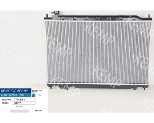 Радіатор Nissan Murano 02-08 450 x 735 x 24 mm  плоскі соти