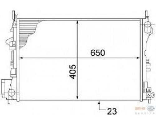 Радіатор Opel Vectra C 1.6-1.8 мех. AC+ 650*405