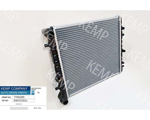 Радіатор Skoda Fabia VW Polo (9N)1.0- 1.4 16V AC-430*415(плоскі соти)