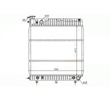 Радіатор Mercedes  207-409 АКПП 86-89 473*530