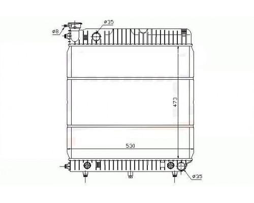 Радіатор Mercedes  207-409 АКПП 86-89 473*530