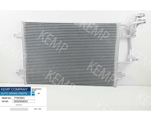 Радіатор кондиціонера VW Passat B5 Audi A4 96-00г. 565*420(без осушувача)
