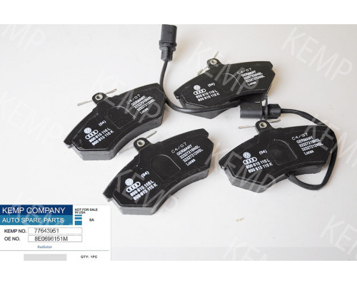 Колодки торм передние  VW Audi A4 96-06 (овал.разъем)