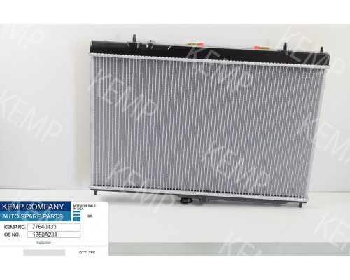 Радіатор MITSUBISHI OUTLANDER (CU2, 5W) (03-АКПП )425 x 688 x 27 mm плоскі соти