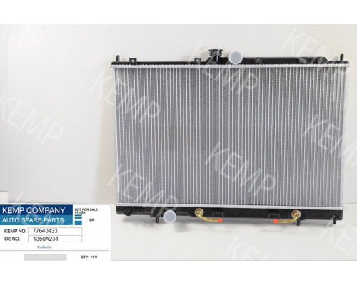 Радіатор MITSUBISHI OUTLANDER (CU2, 5W) (03-АКПП )425 x 688 x 27 mm плоскі соти