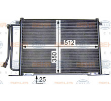 Радіатор кондиціонера Ford Fiesta 4 96-02 512*350*25 (без осушувача)