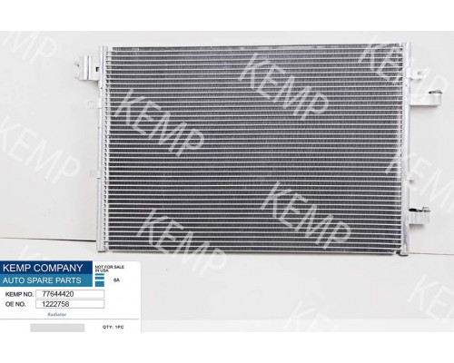 Радіатор кондиціонера Ford Mondeo 01-07 628*440 (без осушувача)