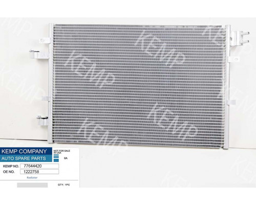 Радіатор кондиціонера Ford Mondeo 01-07 628*440 (без осушувача)