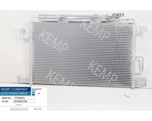 Радіатор кондиціонера Mercedes C-Class W203 590*375 (з осушувачем)