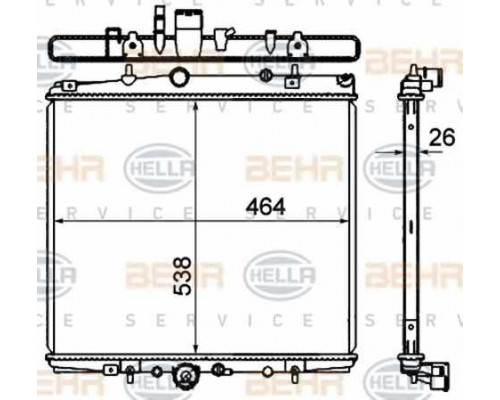 Радіатор Peugeot 806   Citroen C8 2.0 16V 2.0HDI