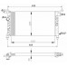 Радіатор  Opel Combo 1.4 Corsa BTigra 1.2-1.6-  93-00г. 530*285мех.