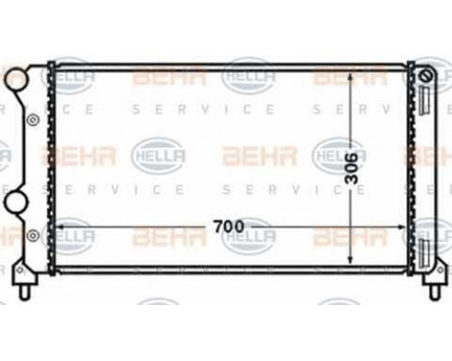 Радіатор Fiat Doblo 1.3D-JTD  1.9D-JTD 01-> 700*306