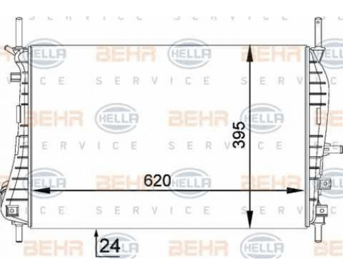 Радіатор Ford  Mondeo 2.0-2.2TDCi 00-07-> 621*389