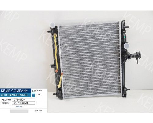 Радіатор Hyundai I10 PA 08-> 348 x 442 x 21 mm плоскі соти