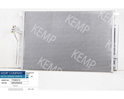 Радіатор кондиціонера Merce Sprinter 906 VW Crafter 06-> 672*460  (з осушувачем)