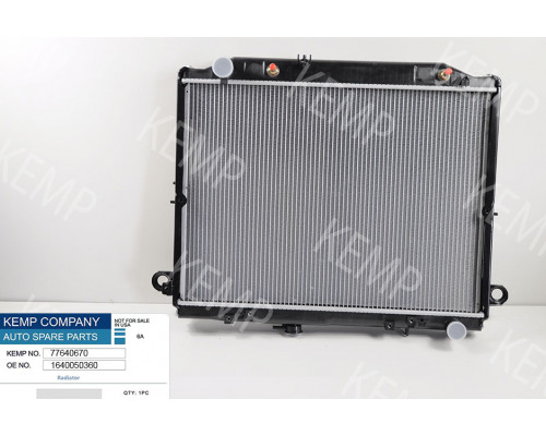 Радіатор Toyota Land Cruiser 100 98-07 510 x 698 x 48 mm плоскі соти