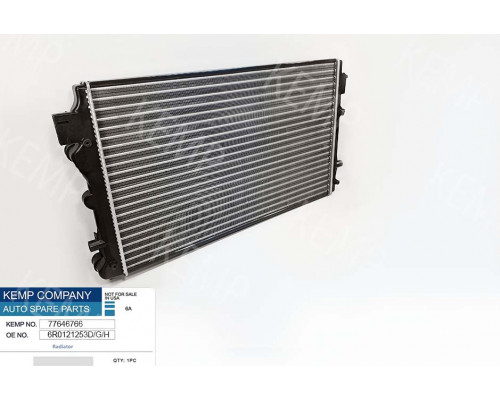 Радіатор Skoda Fabia 1.4TFSI 10-> VW Polo (6R)  1.4 1.6TDI 650*400
