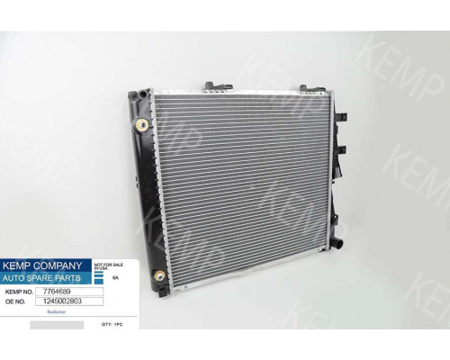 Радіатор Mercedes  W124E 2,6-3.2 АКП 84-95  530*490