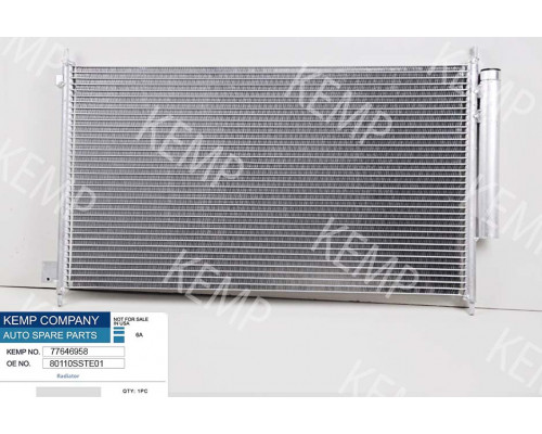 Радіатор кондиціонера Honda Accord (CL, CM) 03->   690 x 360 x 16 mm