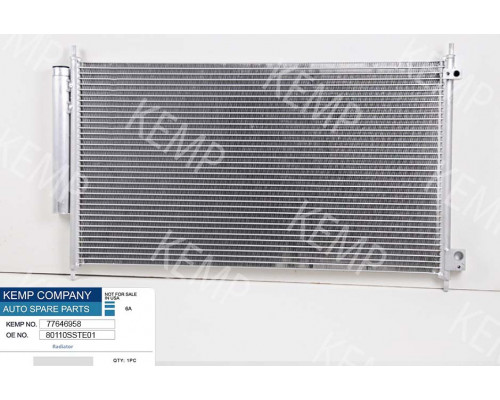 Радіатор кондиціонера Honda Accord (CL, CM) 03->   690 x 360 x 16 mm
