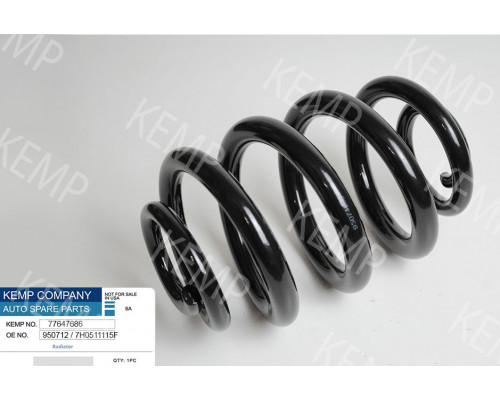 Пружина задня VW Transporter T5(прог.завивка)з утонченням  d14*20h260mm.
