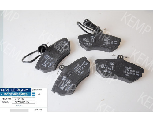 Колодки гальм передні  Audi 100 83-90, VW Passat B-3 88-90