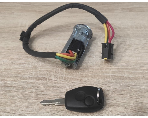 Замок запалювання Renault Dacia Sandero Logan 07-> (4 проводи) ключ 2 кнопки