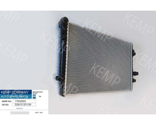 Радіатор Audi A3 VWGolf7Pass. Skoda Oktavia 1,8-2,0TFSi 2012->(плоск.соти)