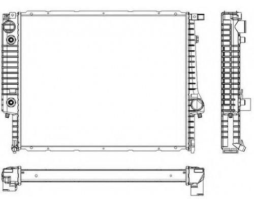Радіатор BMW E30 324TD 325 85-91 E32 730V8 E34 530V8 92- пл.соти мех - 550*440
