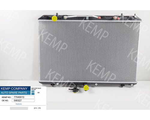 Радіатор Toyota Highlander 07-14   475 x 768 x 16 mm плоскі соти