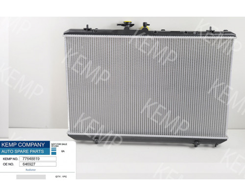Радіатор Toyota Highlander 07-14   475 x 768 x 16 mm плоскі соти