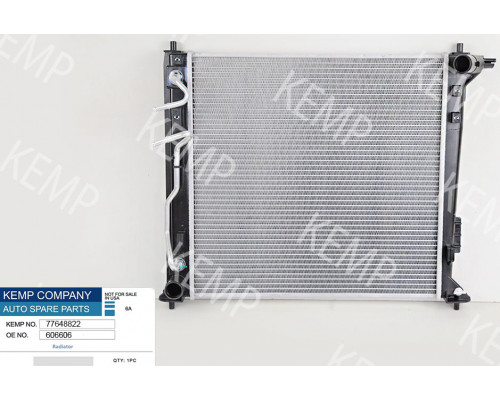 Радіатор HYUNDAI TUCSON (TL) (15-) 1,6-2,0 RDI 485 x 467 x 26 mm плоскі соти