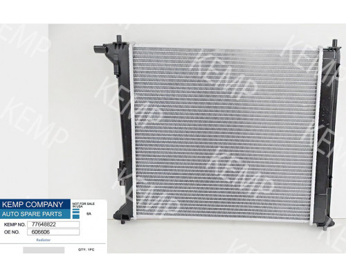 Радіатор HYUNDAI TUCSON (TL) (15-) 1,6-2,0 RDI 485 x 467 x 26 mm плоскі соти