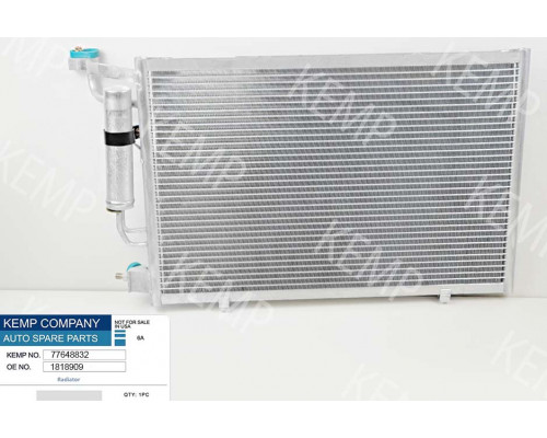 Радіатор кондиціонера FORD FIESTA/B-MAX 2012-2019 570 x 350 x 16 mm