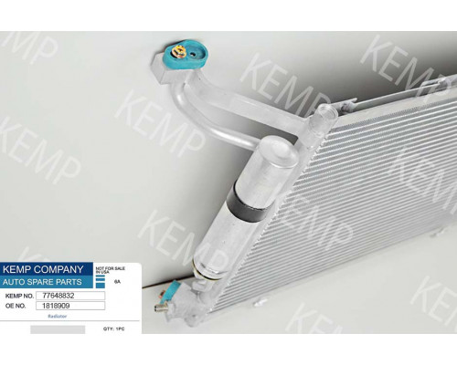 Радіатор кондиціонера FORD FIESTA/B-MAX 2012-2019 570 x 350 x 16 mm