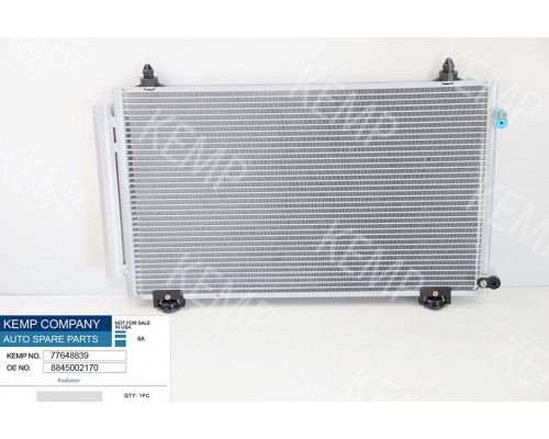 Радіатор кондиціонера Toyota Corolla 02-06  648 x 367 x 16 mm