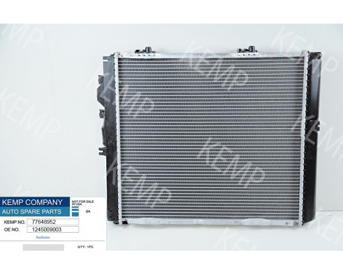Радіатор Mercedes  W124E 2,6-3.2 АКП 84-95  530*490  (плоскі соти)