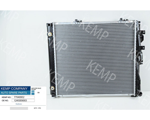 Радіатор Mercedes  W124E 2,6-3.2 АКП 84-95  530*490  (плоскі соти)