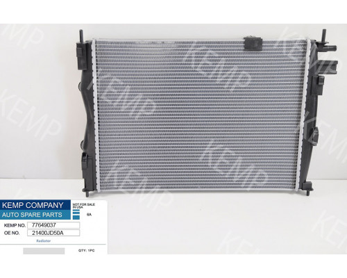 Радіатор Nissan Qashqai I J10 1.5 dCi  06- 590 x 428 x 26 mm плоскі стільники