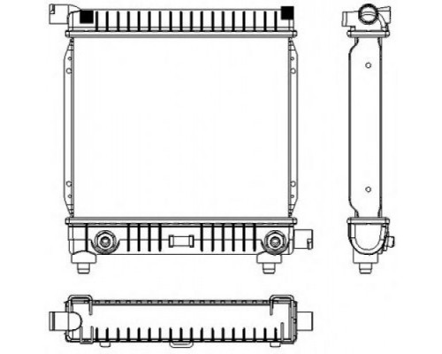 Радіатор Mercedes  W124,201 2,0 84-93 АКПП AC-  295*340 плоскі соти