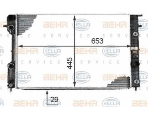 Радіатор Opel Omega B 2,0-3,0 95-00 АКПП 653*460*34